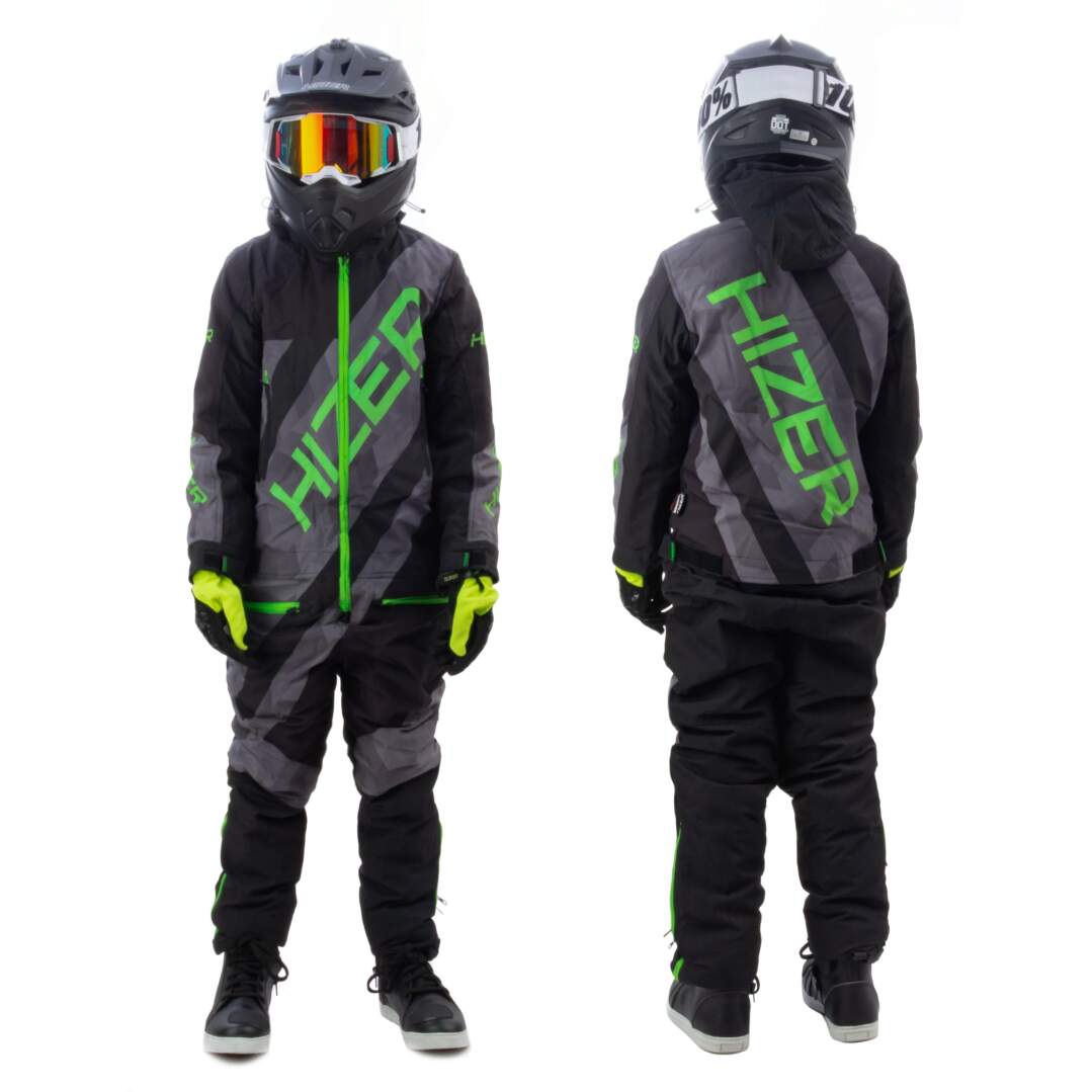 Комбинезон для снегохода (детский) HIZER №5 black-green (текстиль) (16Y) Комбинезон для снегохода (детский) HIZER №5 black-green (текстиль) (16Y)